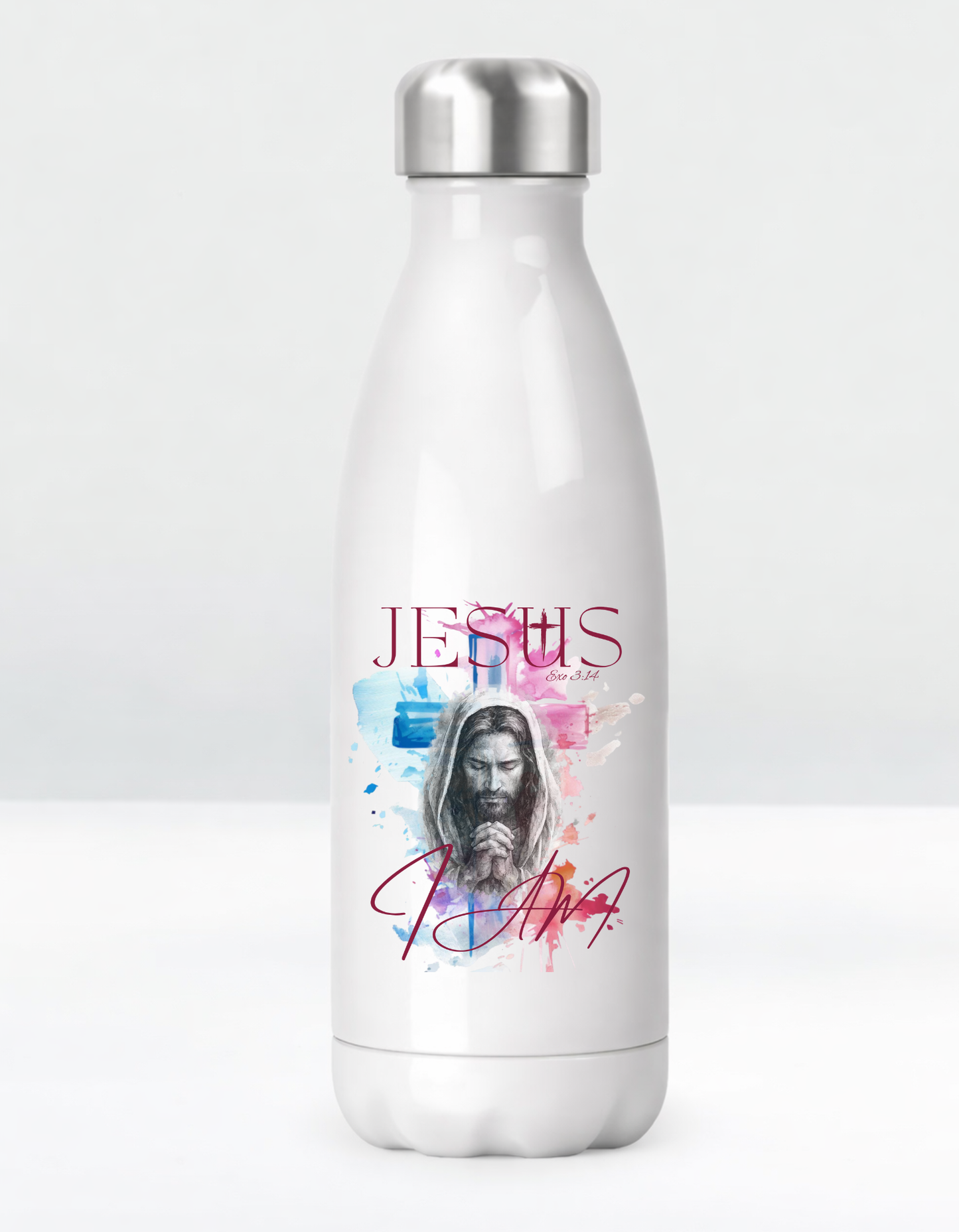 Exo 3:14 “Jesus – I AM” Faith-Inspired Water Bottle for the Christian woman of God