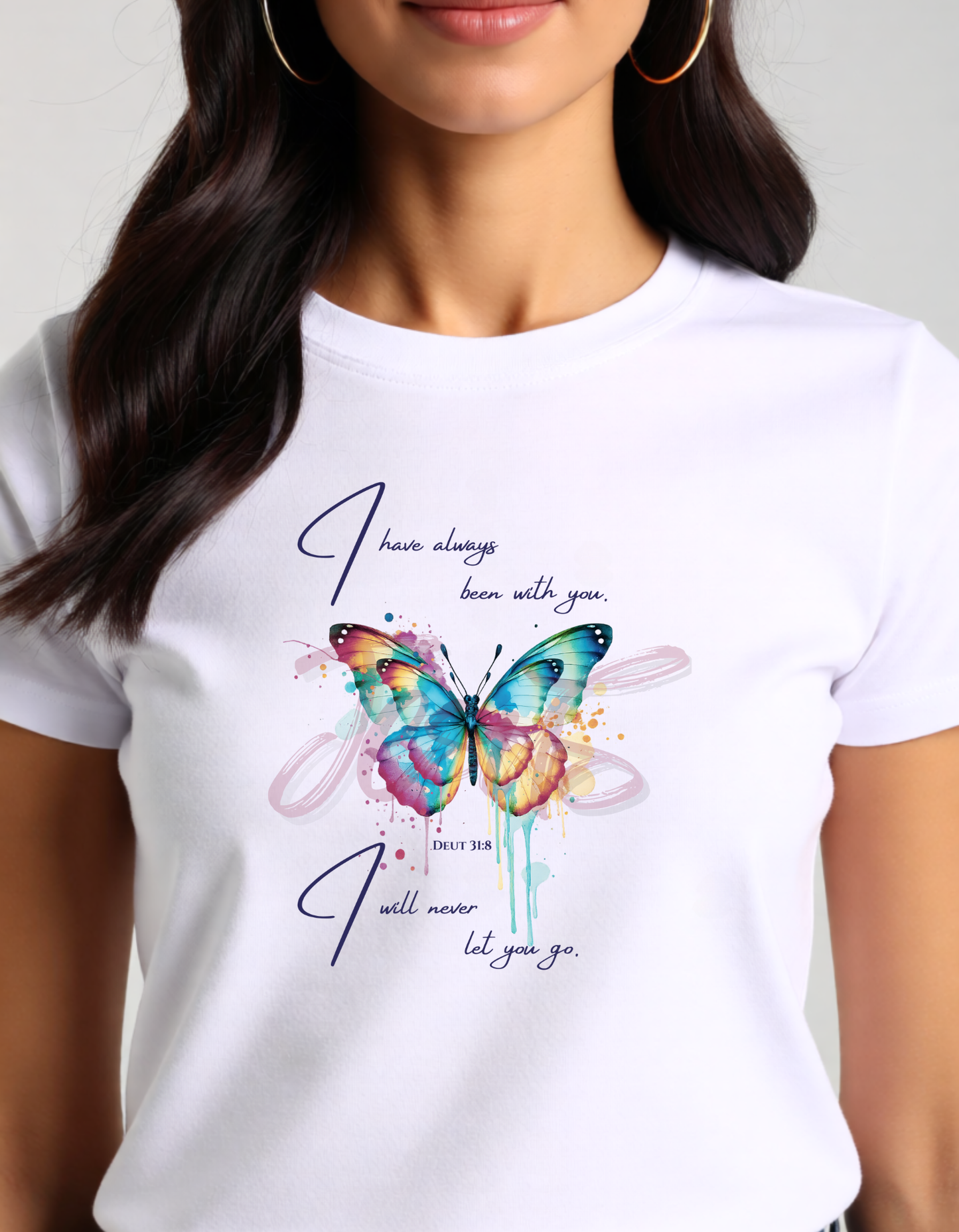 DEUT 31:8 “I WILL BE WITH YOU” – Faith-Inspired T-Shirt for Women of God