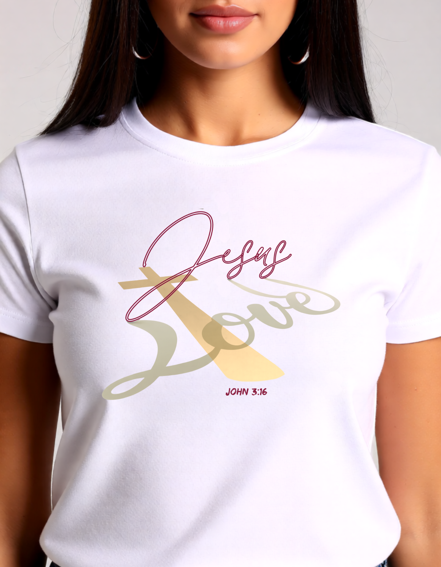 John 3:16 Jesus Love – Faith Inspired T-Shirt for Believing Women of God