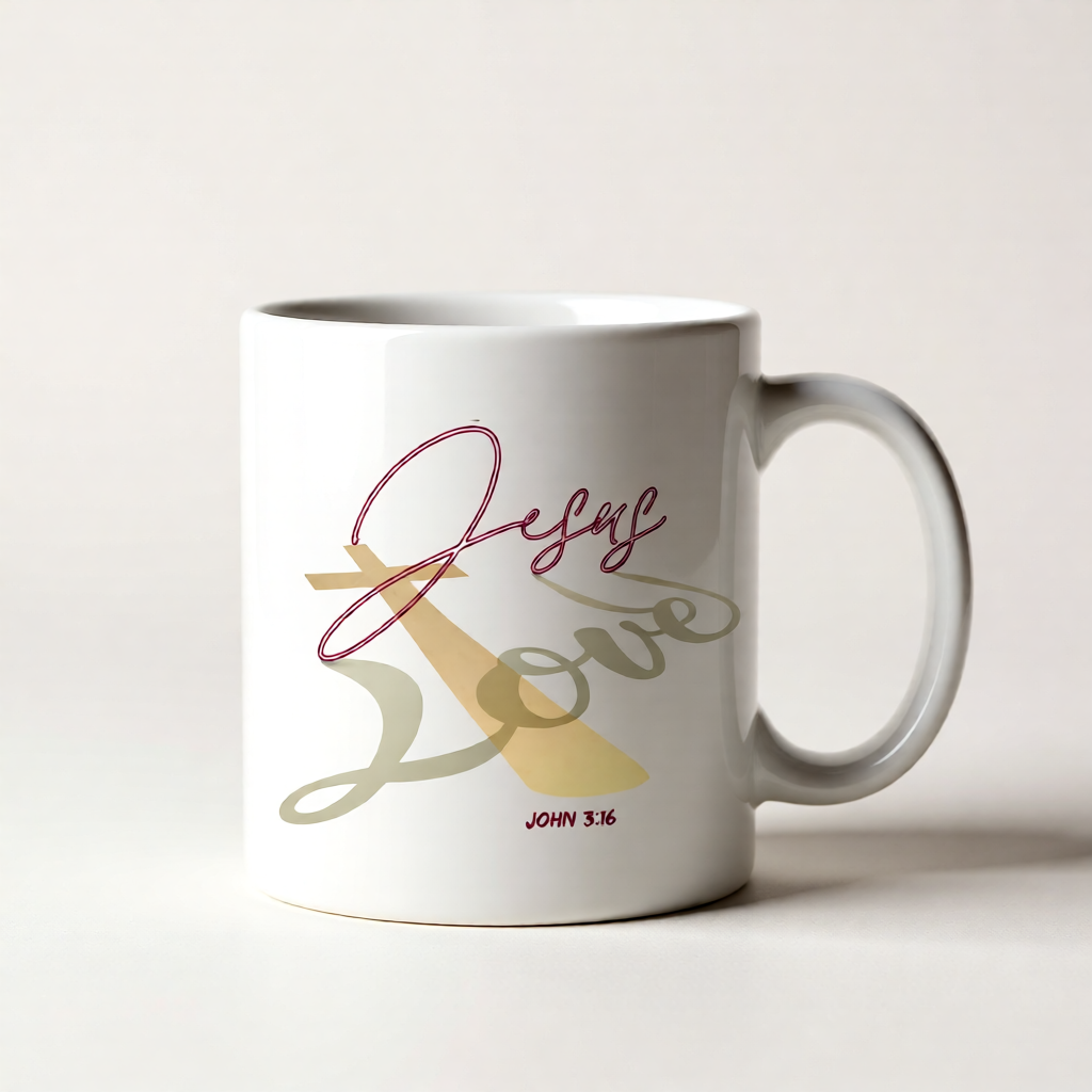 John 3:16 Jesus Love Faith-Inspired Ceramic Mug